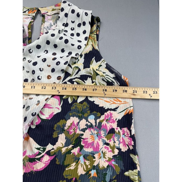 Soft Surroundings Women Shirt Small Floral Tropical Resort Beach Vacation Travel - Picture 7 of 8